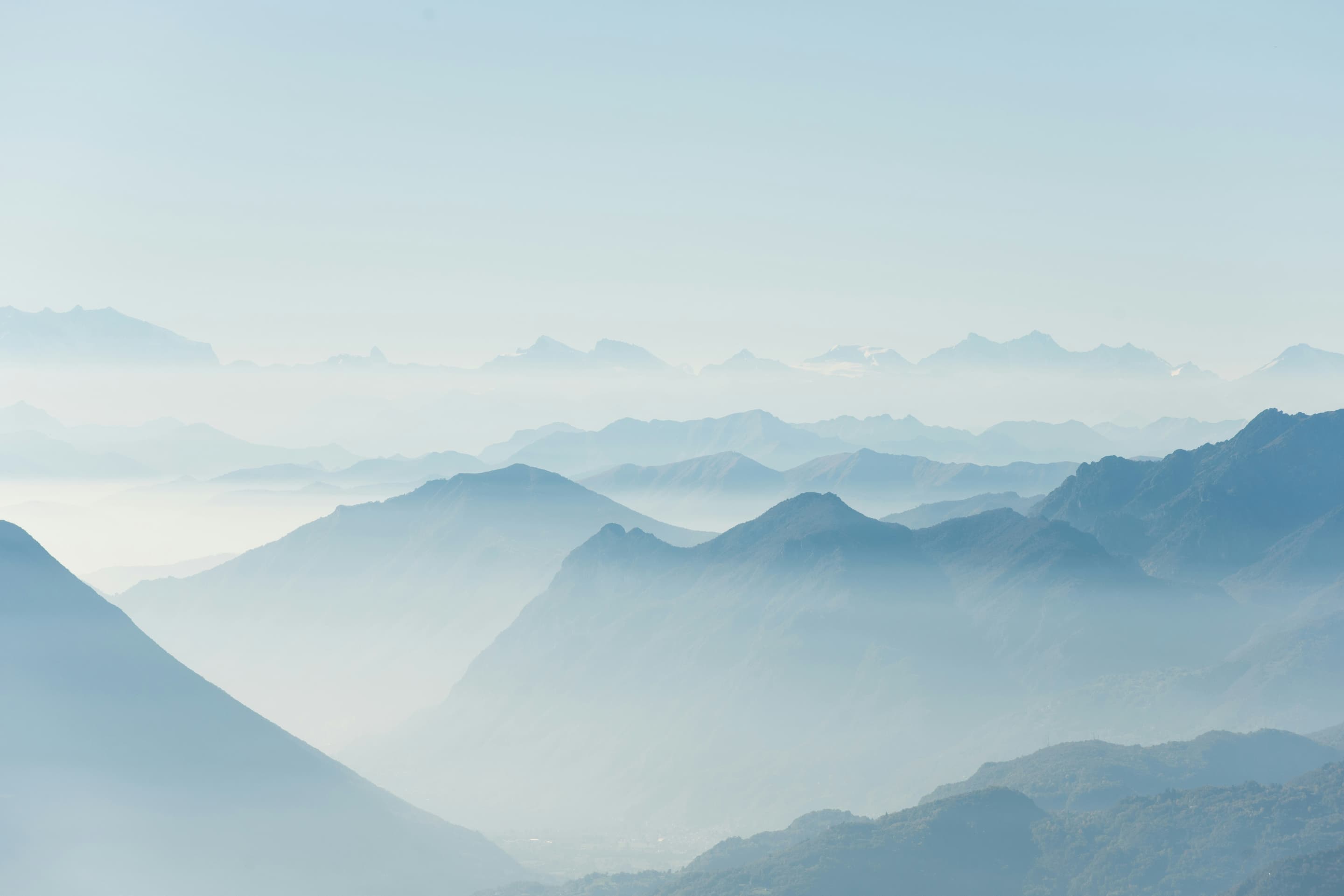 Misty mountain landscape